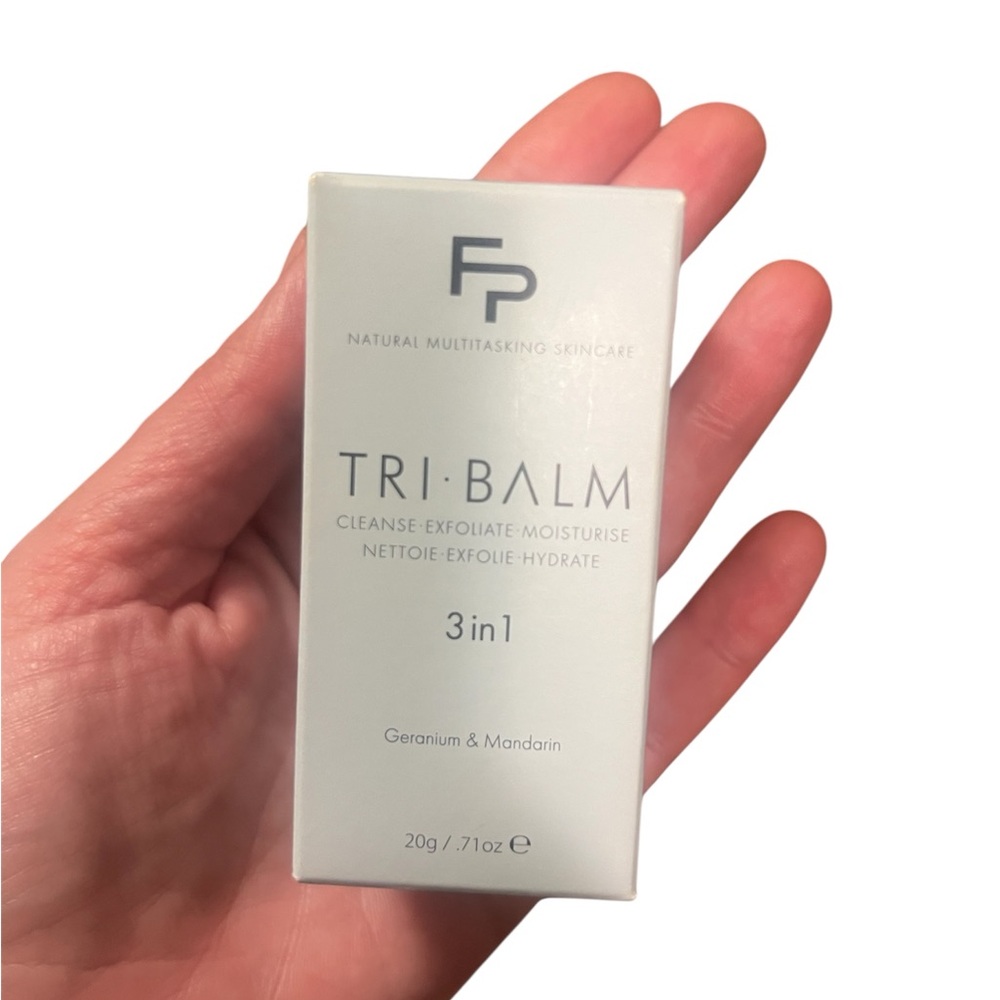 New in box NIB Tri-Balm 3-in-1 Skincare - cleanser exfoliate moisturize